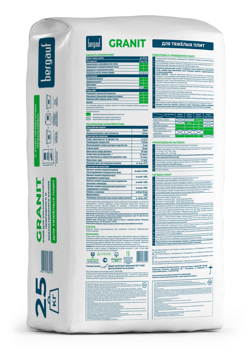 Granit 25кг оборот